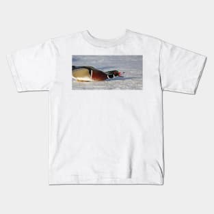 Protecting his territory - Wood Duck Kids T-Shirt